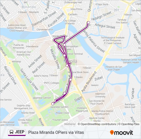 JEEP Bus Line Map