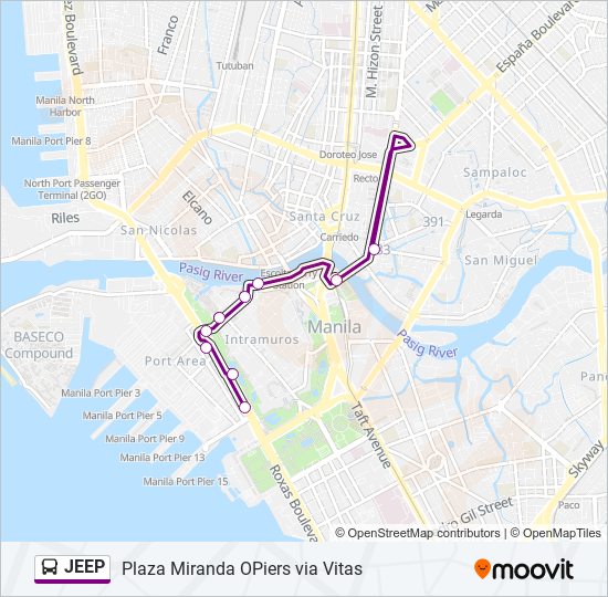 JEEP Bus Line Map