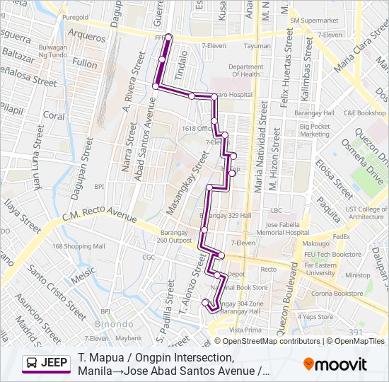 JEEP bus Line Map