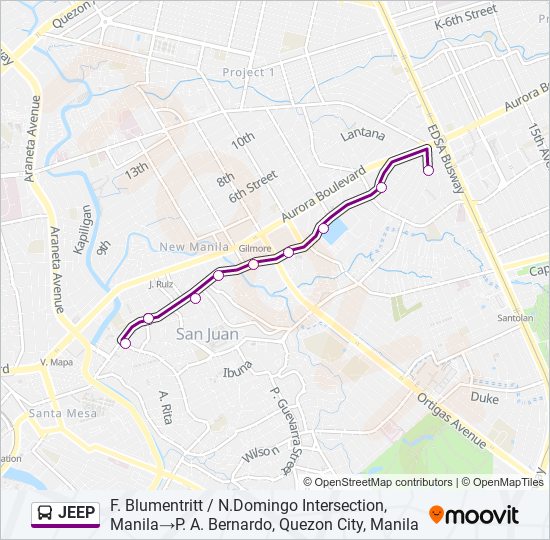 JEEP bus Line Map