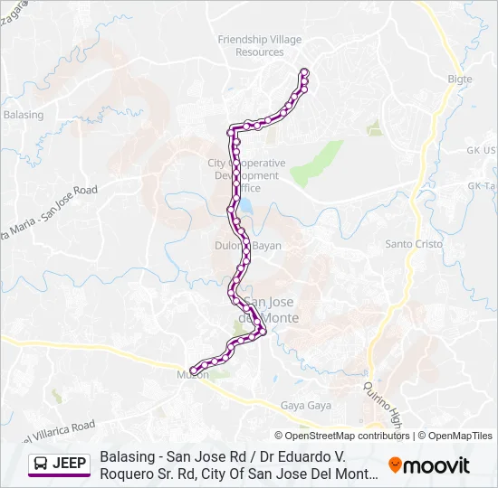 JEEP Bus Line Map