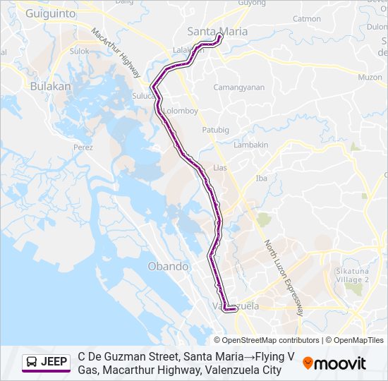 JEEP bus Line Map