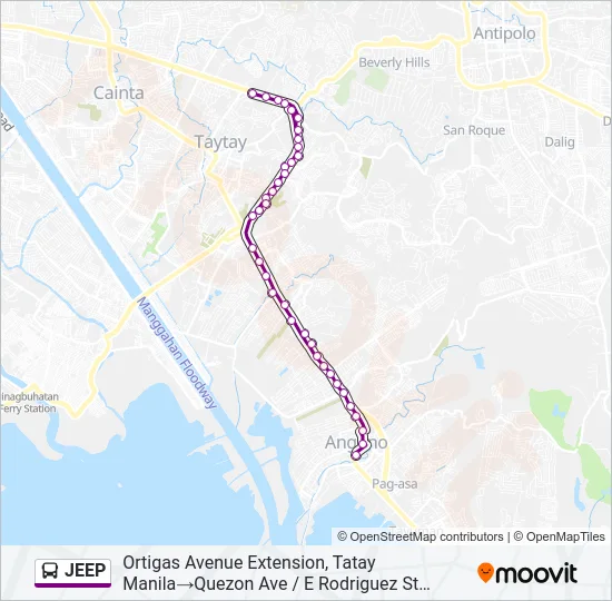 JEEP Bus Line Map