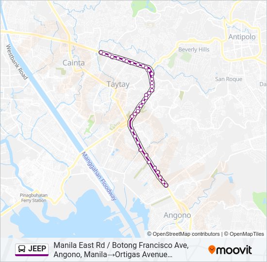 JEEP Bus Line Map