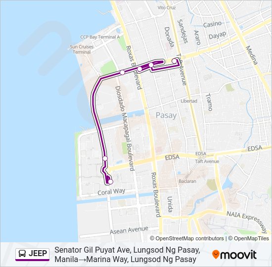 JEEP Bus Line Map