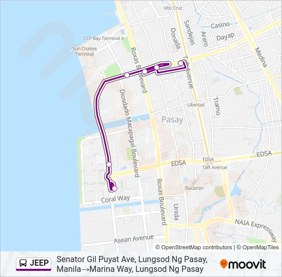 JEEP Bus Line Map