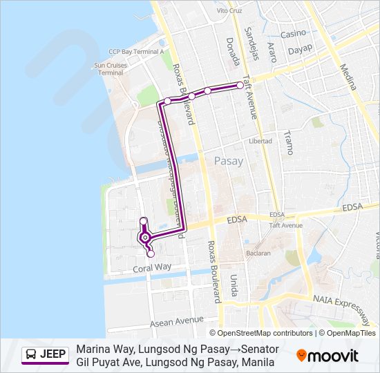 JEEP Bus Line Map