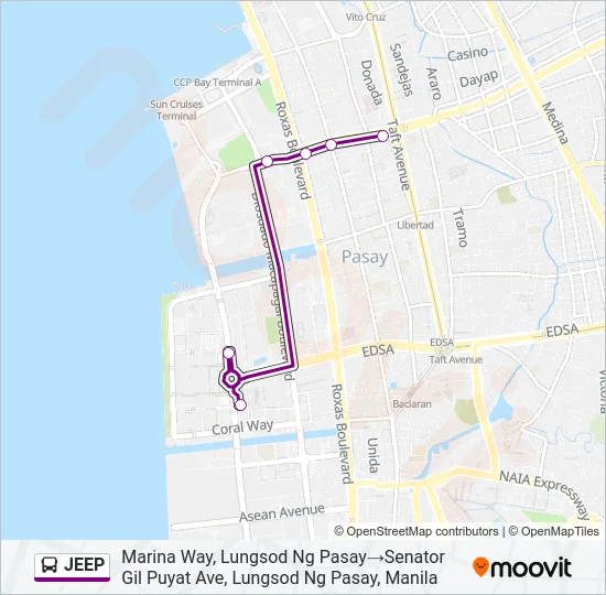 JEEP Bus Line Map