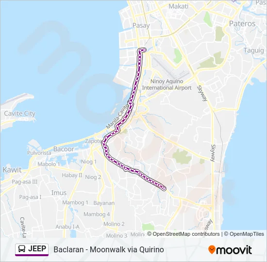 JEEP Bus Line Map