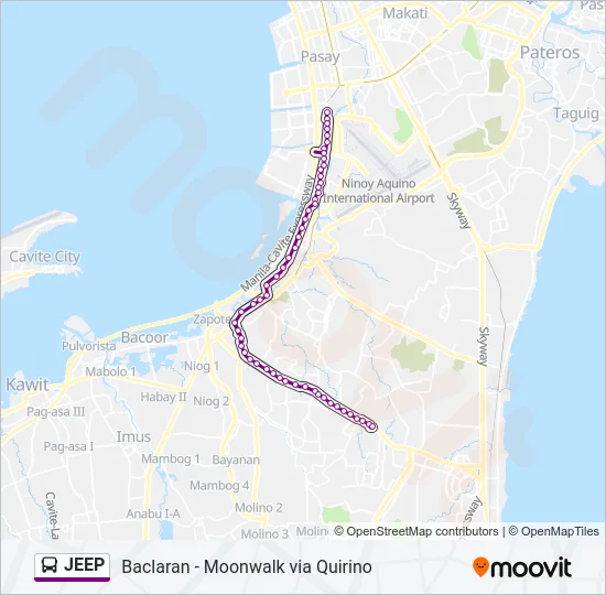 JEEP Bus Line Map
