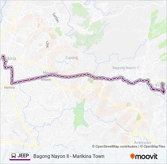 JEEP bus Line Map