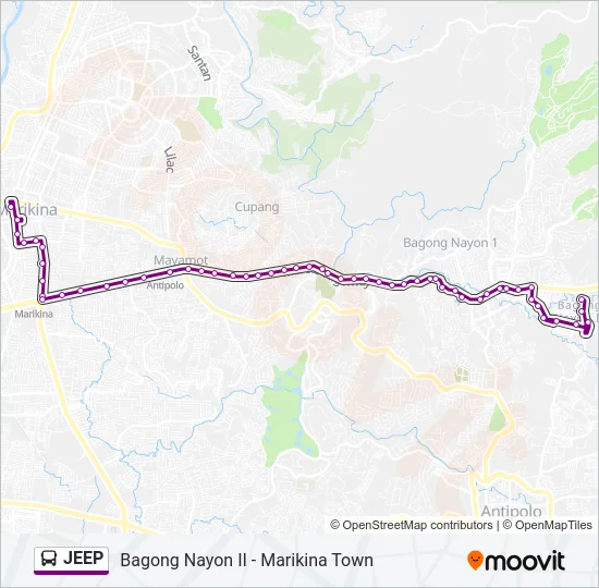 JEEP Bus Line Map