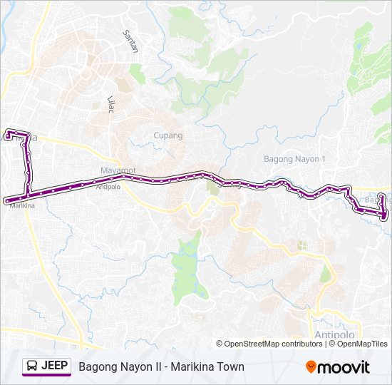 JEEP Bus Line Map