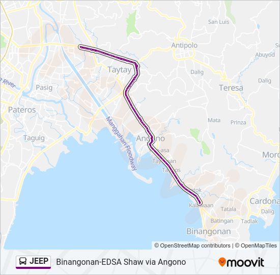 JEEP Bus Line Map