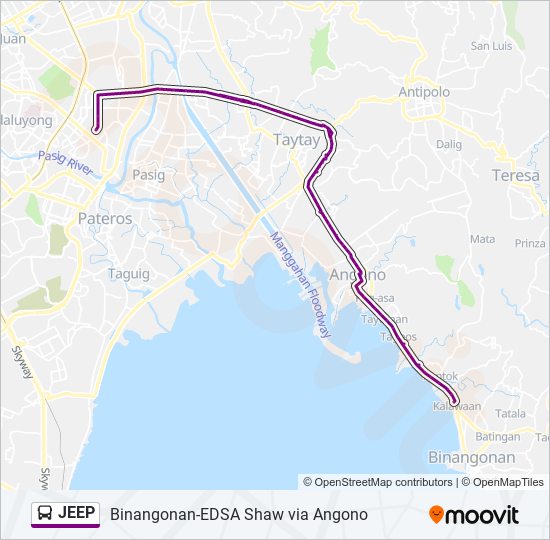 JEEP bus Line Map