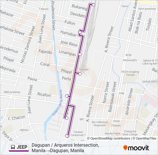 JEEP Bus Line Map