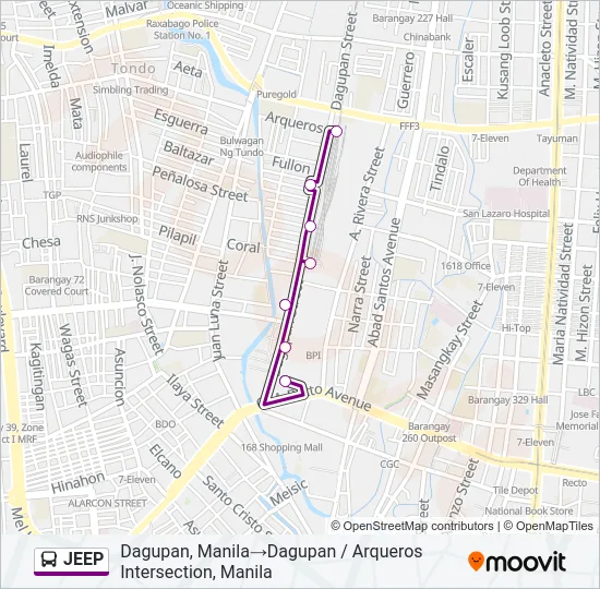 JEEP Bus Line Map