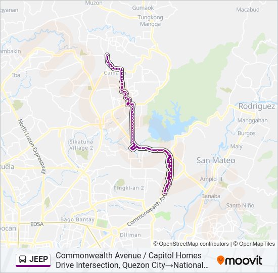 JEEP bus Line Map