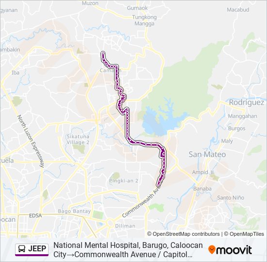 JEEP Bus Line Map