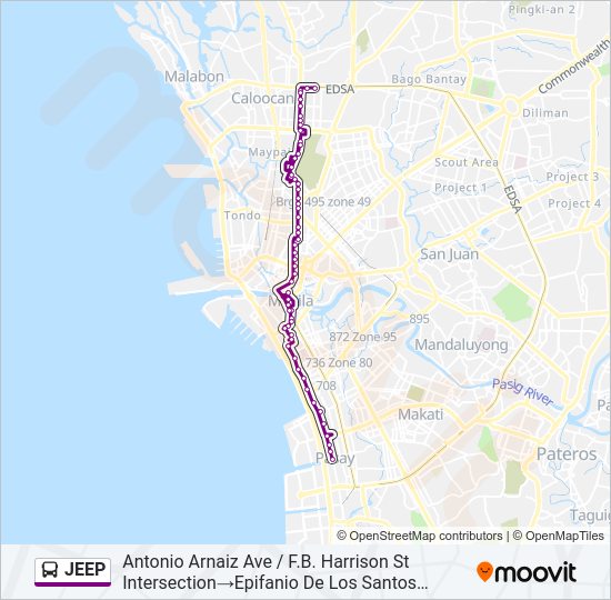 JEEP Bus Line Map