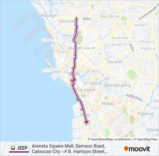 JEEP Bus Line Map