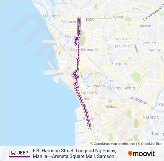 JEEP Bus Line Map