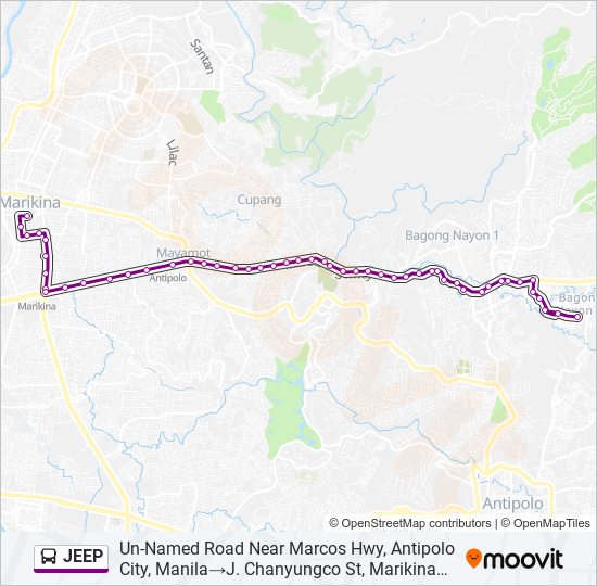 JEEP bus Line Map