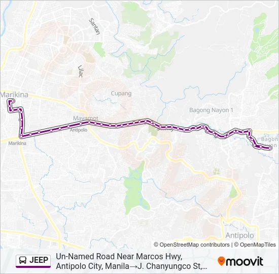 JEEP Bus Line Map