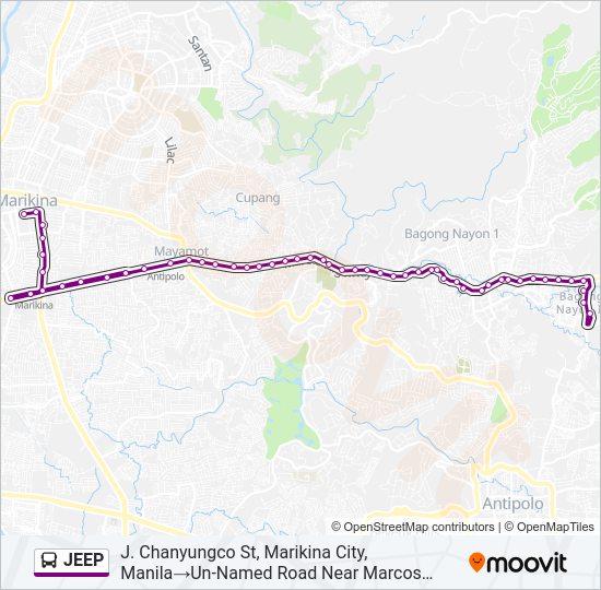 JEEP Bus Line Map