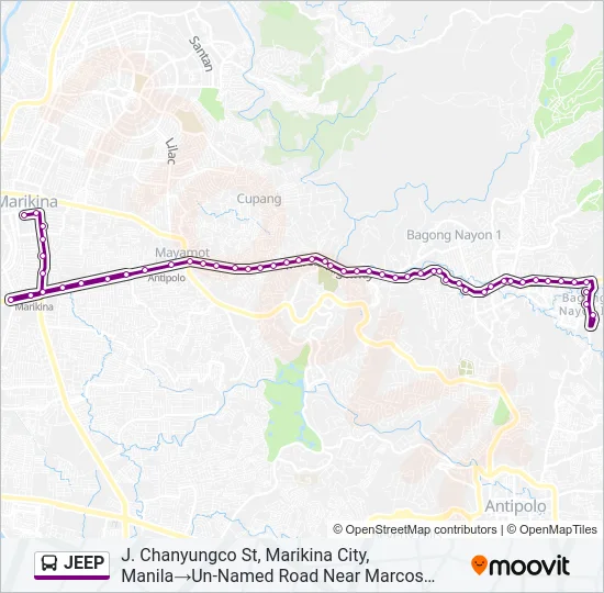 JEEP Bus Line Map