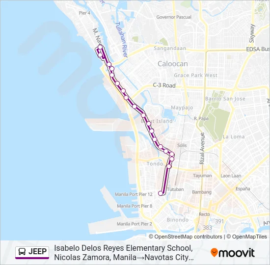 JEEP Bus Line Map