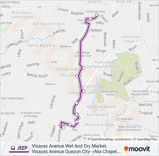 JEEP Bus Line Map