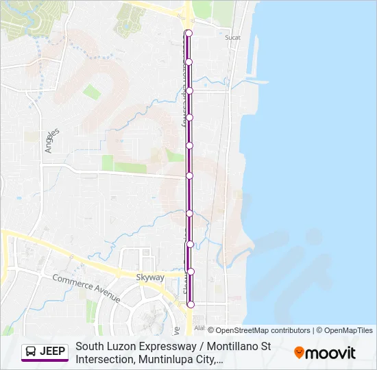JEEP Bus Line Map