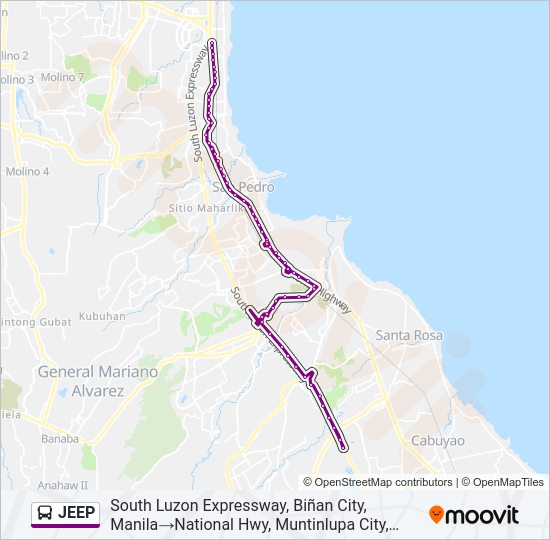 JEEP bus Line Map