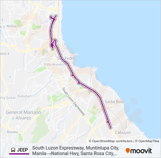 JEEP Bus Line Map