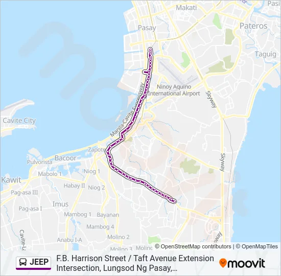 JEEP Bus Line Map