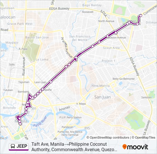 JEEP bus Line Map