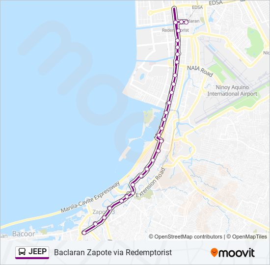 JEEP bus Line Map