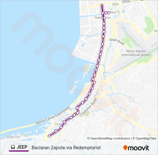 JEEP Bus Line Map
