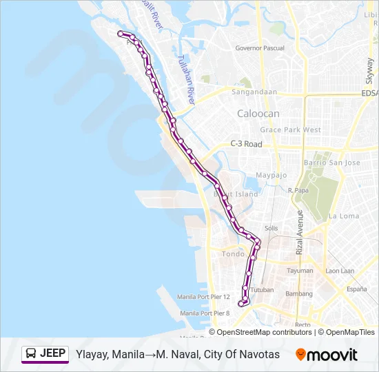 JEEP Bus Line Map