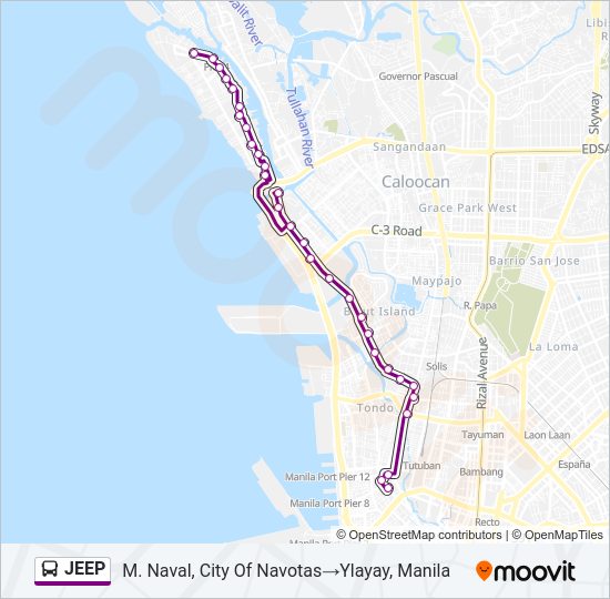 JEEP Bus Line Map