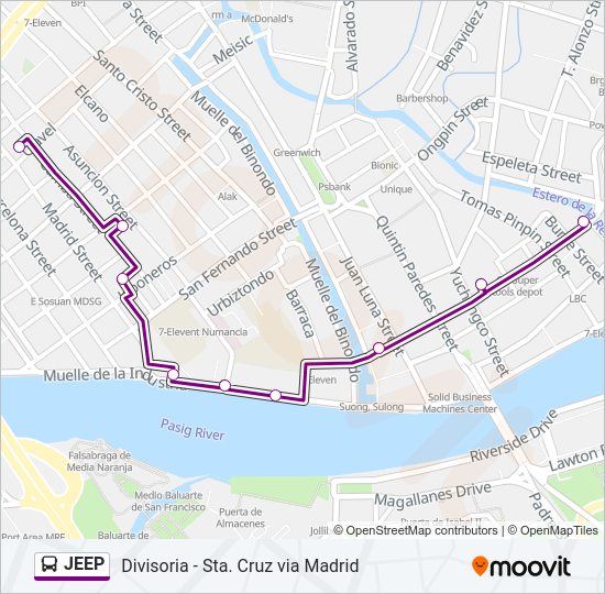 JEEP Bus Line Map