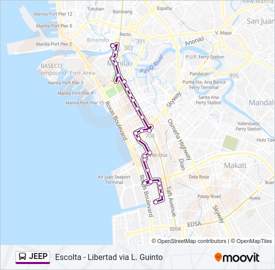 JEEP bus Line Map