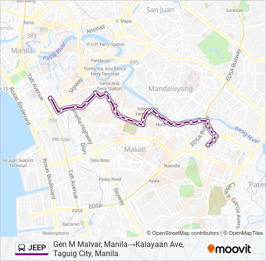 JEEP bus Line Map