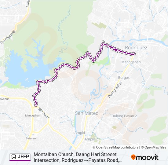 JEEP Bus Line Map