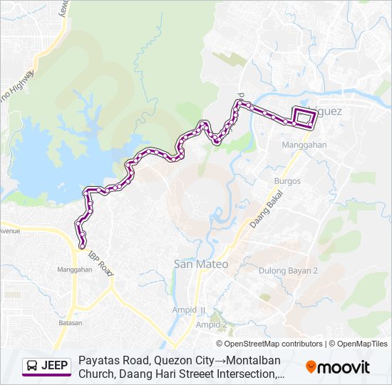 JEEP bus Line Map