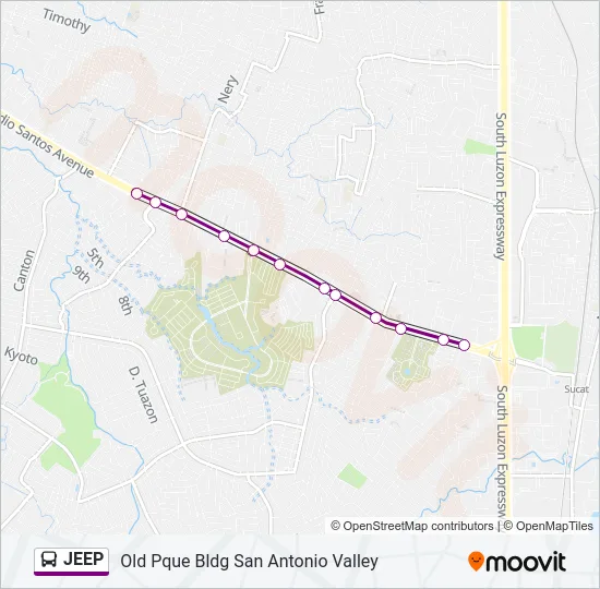 JEEP Bus Line Map