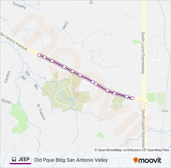 JEEP Bus Line Map