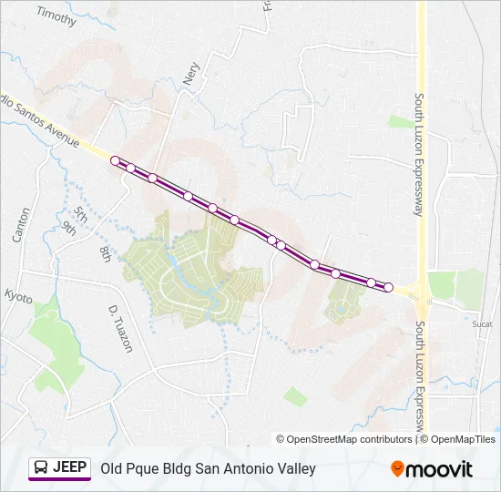 JEEP Bus Line Map
