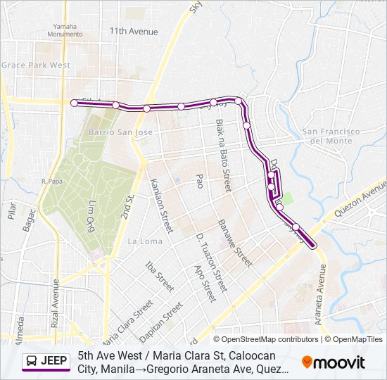 JEEP Bus Line Map